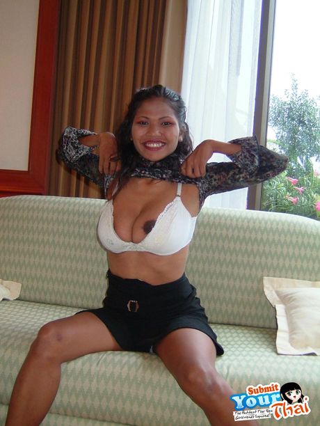 Huge natural tit Thai model loves the cock between them