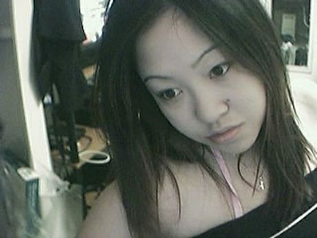 Asian girl loves her blue dildo