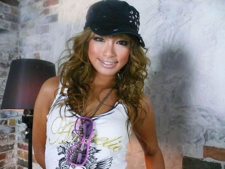 Tanned shining Rumika oiled in the shower before double-teaming