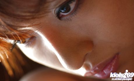 Charming japanese babe Sakura Shiratori in fancy shorts in nasty foot fetish action